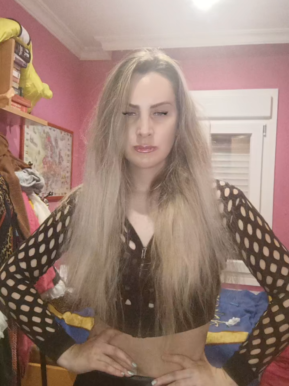 #latin #latingirl #trans #transgirl #chicatrans #🏳️‍⚧️ #hair #pelazo #beautifulhair #invierno #mtf #blonde #rubia #dance #dancing #tiktok 