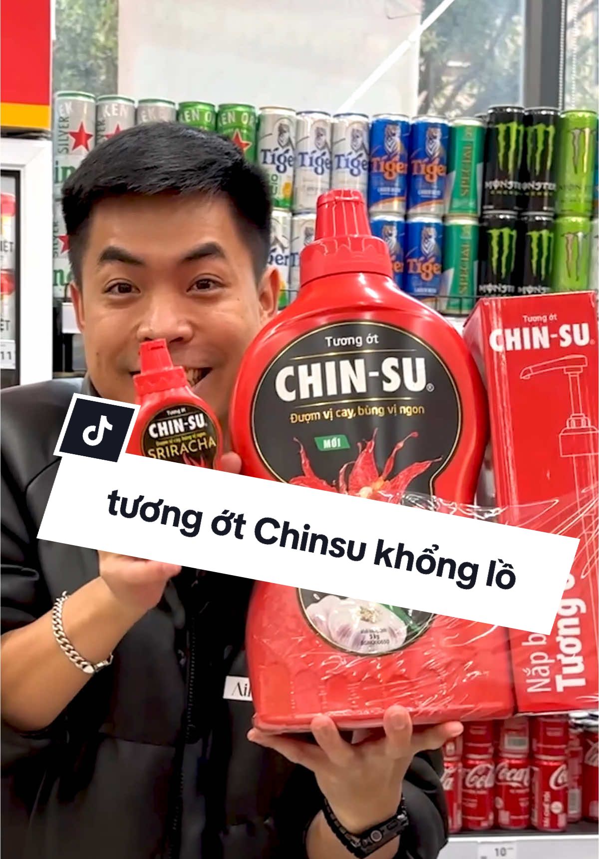 Chai tương ớt Chinsu khổng lồ #damduc #damducreview #LearnOnTikTok 