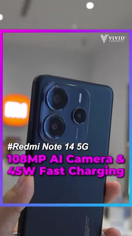 Charge up fast with the #RedmiNote14 5G! ⚡ 45W turbo charging, 108MP AI camera, and an AMOLED display with 120Hz refresh rate—all packed into a sleek design. Ready to upgrade your smartphone game? Get yours now! 🚀  #Xiaomi #FastCharging #TechUpgrade #RedmiNote14 #VividConcepts