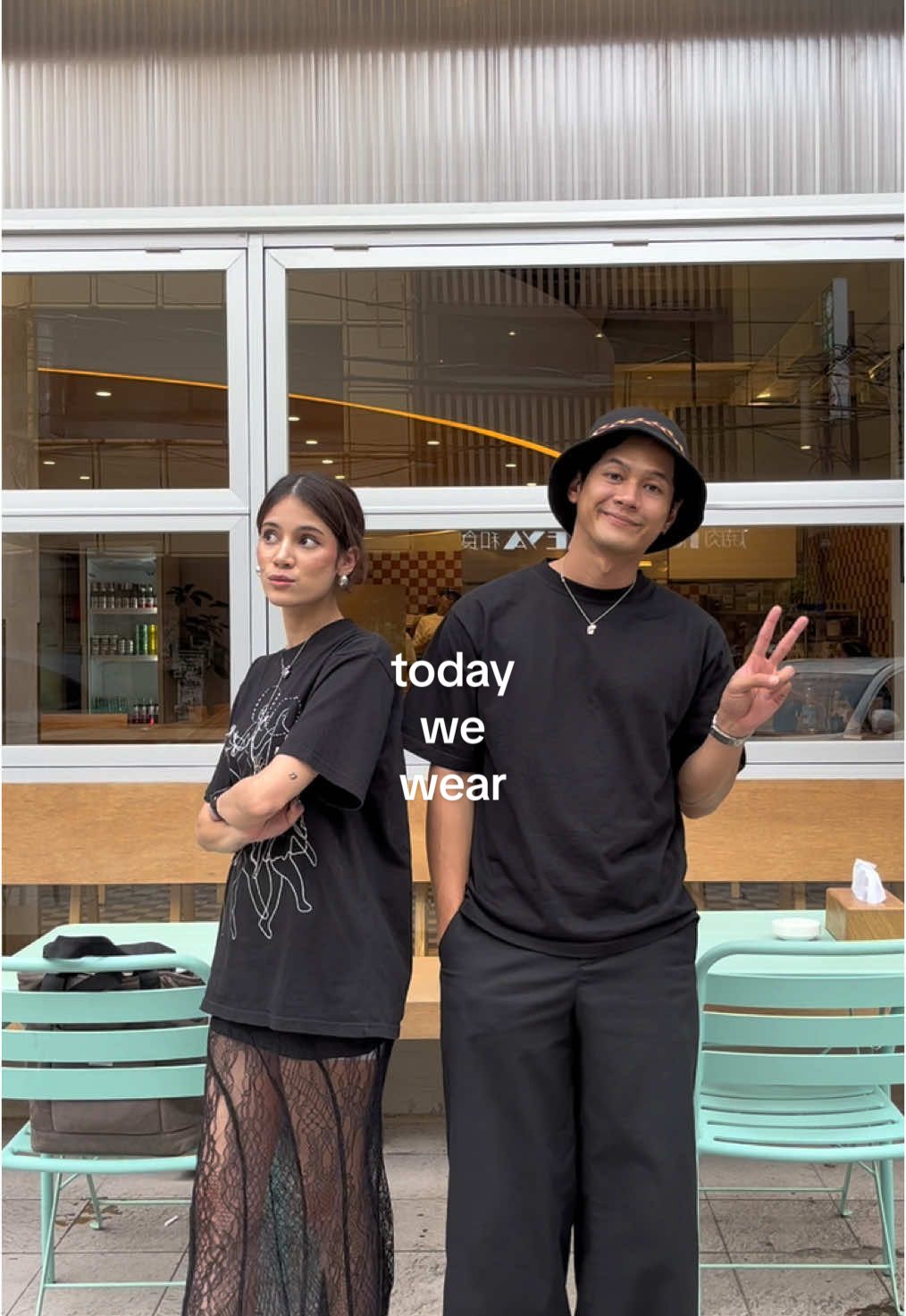 Today we wear, Black on black outfit for lunch  #todaywewear#ootdfashion#basic 