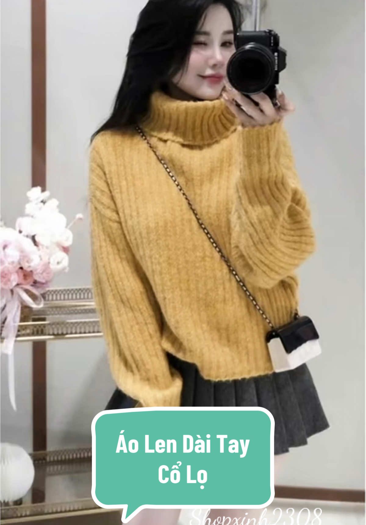 Áo Len Dài Tay Cổ Lọ Cao Cổ. Áo len xù ấm nhiều màu hàng chuẩn #odaycodonuxinh #aolennu #xuhuong #trending #tiktok #review #2025 