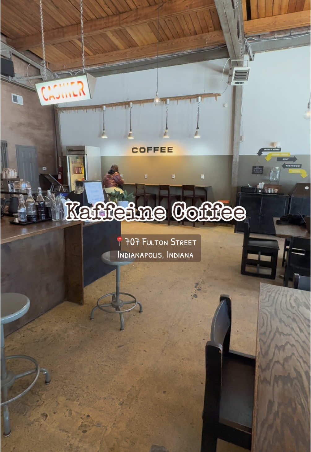 HIGHLY RECOMMEND the iced Spanish Latte☕️🤎 Overall rating: 7.5/10⭐️ #coffee #coffeetiktok #latte #coffeeshop #indianapolis 