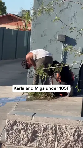 Karla and Migs under 105F #fyp #homeless #talesfromthestreets 