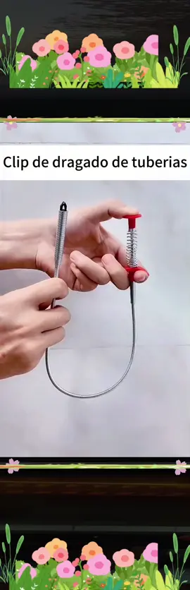La abrazadera de desbloqueo de tuberfas tienecuatro garras de acero inoxidable y es f¡cil deoperar, Puede agarrar f¡cilmente cabello, toallas depapel y otros residuos de la tuberfa, por lo que yano tendrÃ¡ que preocuparse de que se bloquee laalcantarilla. #TikTokShop #fyp#tiktokshopfinds #tiktokmademebuyit