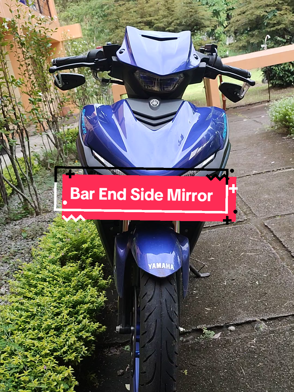 Bar End Side mirror for your motorcycle #barend #barendsidemirror #sidemirror #sniper155 #motorcycleaccessories #fyp 