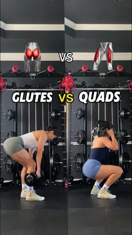 Glutes VS. Quads Know the difference #gluteworkout #gymrat #gymgirl #gymtips #rdl #squat #fyp #gymmotivation #legday