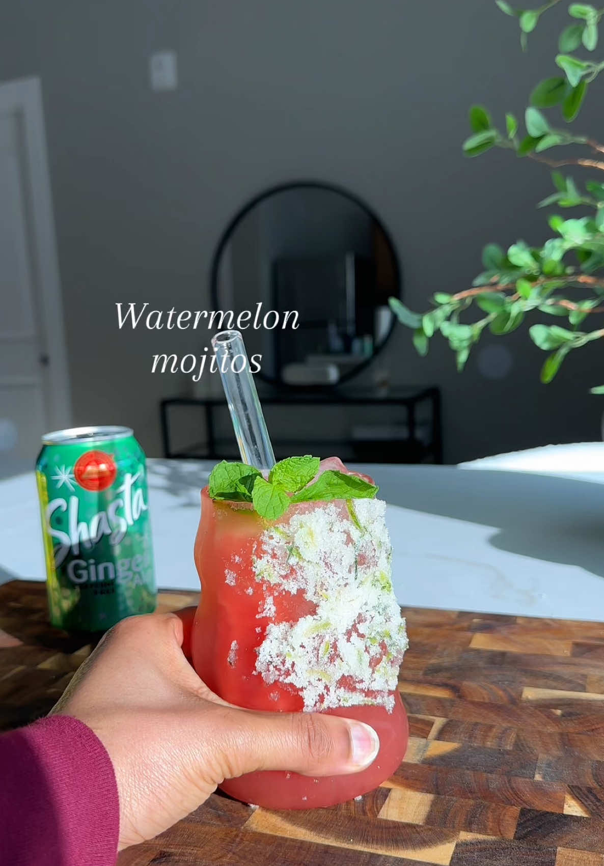 It’s dry January and I got you covered with this beautiful watermelon mocktail.  Recipe:  - watermelon cubes  - lime juice  - mint leaves  - simple syrup  - Shasta ginger ale soda  #mocktails #dryjanuary #mocktail #easydrinks #fyp #creatorsearchinsights 