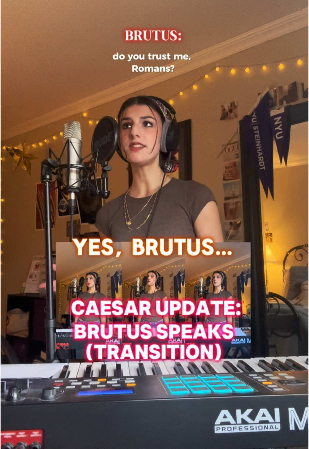 SURPRISE! super excited about how these scenes are shaping up! #musicaltheatre #theatrekid #musicals #theatre #broadway #singersongwriter #songwritersoftiktok #caesarmusical #epicthemusical #hamilton #shakespeare #romanempire #viral #fyp #graceyurchuk 