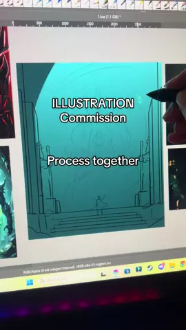 • Illustration Process • Little process video with you today ! • Get 4K wallpaper, full process and Timelapse on my Patreon link in bio 🔗 • See you for another process ! • #art #artist #artwork #tiktokart #illustration #process #render #arttuto #artprocess #arttutoriel #landscape #background #conceptart #commission #digitalart #artcommission #fyp