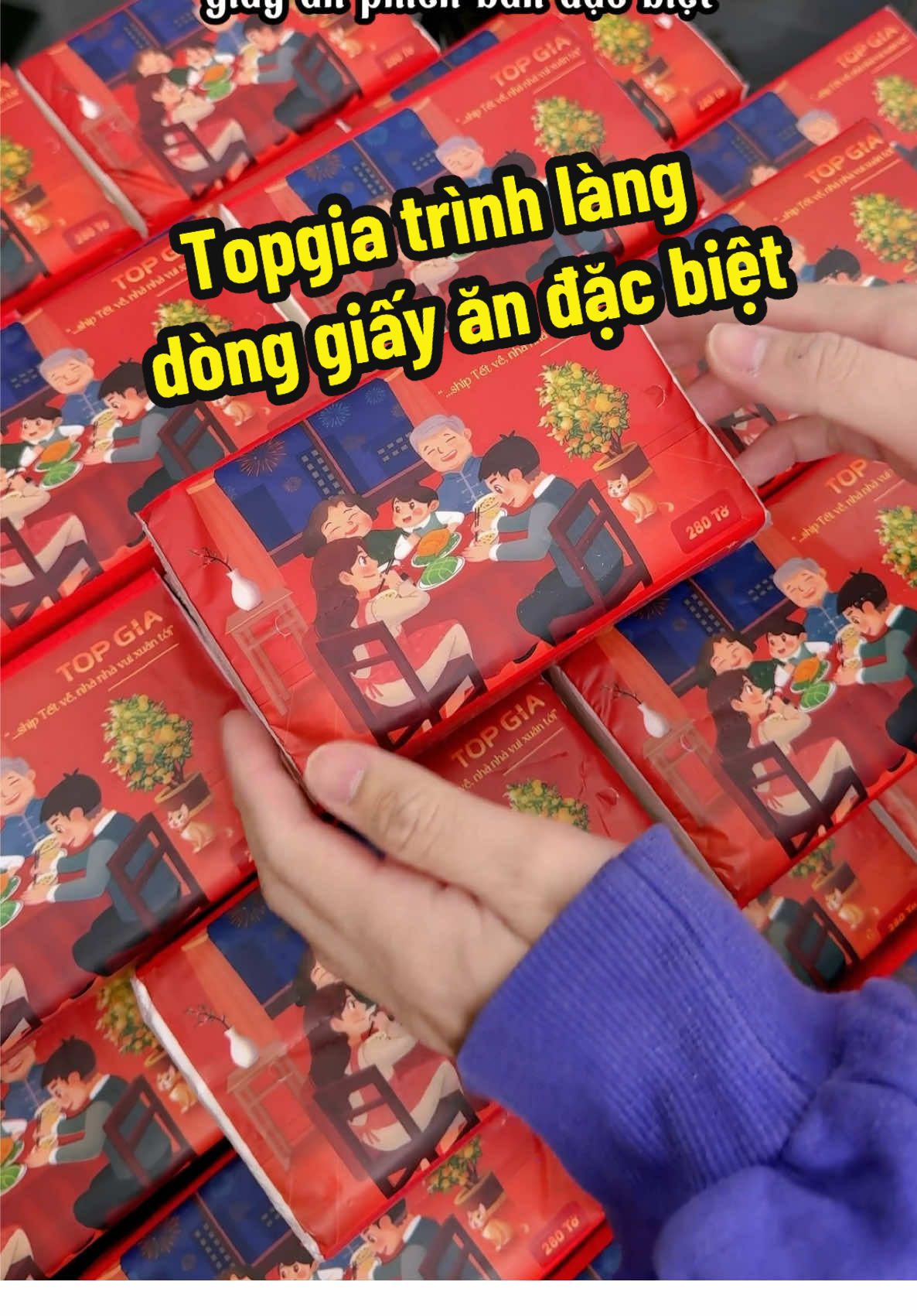 Topgia trình làng dòng giấy ăn phiên bản Tết xum vầy #Topgia #giaygautruc #xuhuong #giayan #nhacuadoisong #meovatcuocsong #tet2025 #tet 