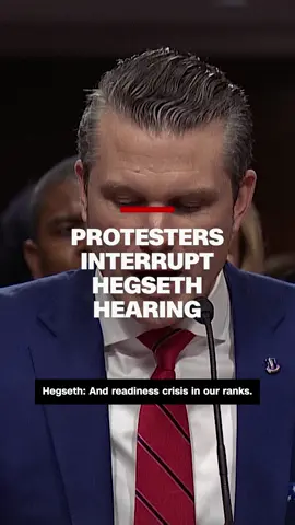 Protesters interrupted the confirmation hearing of Pete Hegseth, President-elect Donald Trump’s pick for defense secretary. “You are a misogynist,” one protester yelled. The protester called Hegseth a “Christian Zionist” and then he yelled about the war in Gaza. Multiple protesters were escorted out of the hearing room. #cnn #news