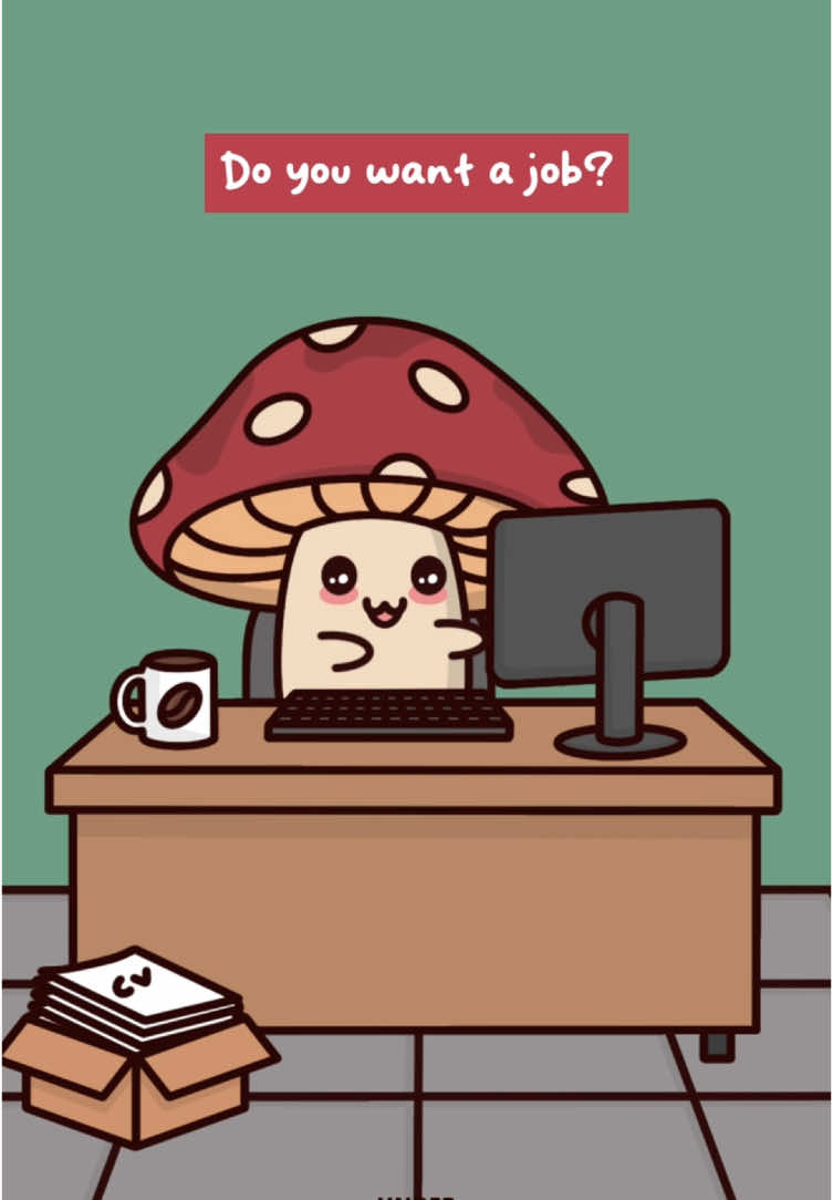 Job Application Process In A Nutshell 🐦  Original Audio: @Joe Fenti  #job #interview #office #application #resume #animation #mushroom #bird #understudio