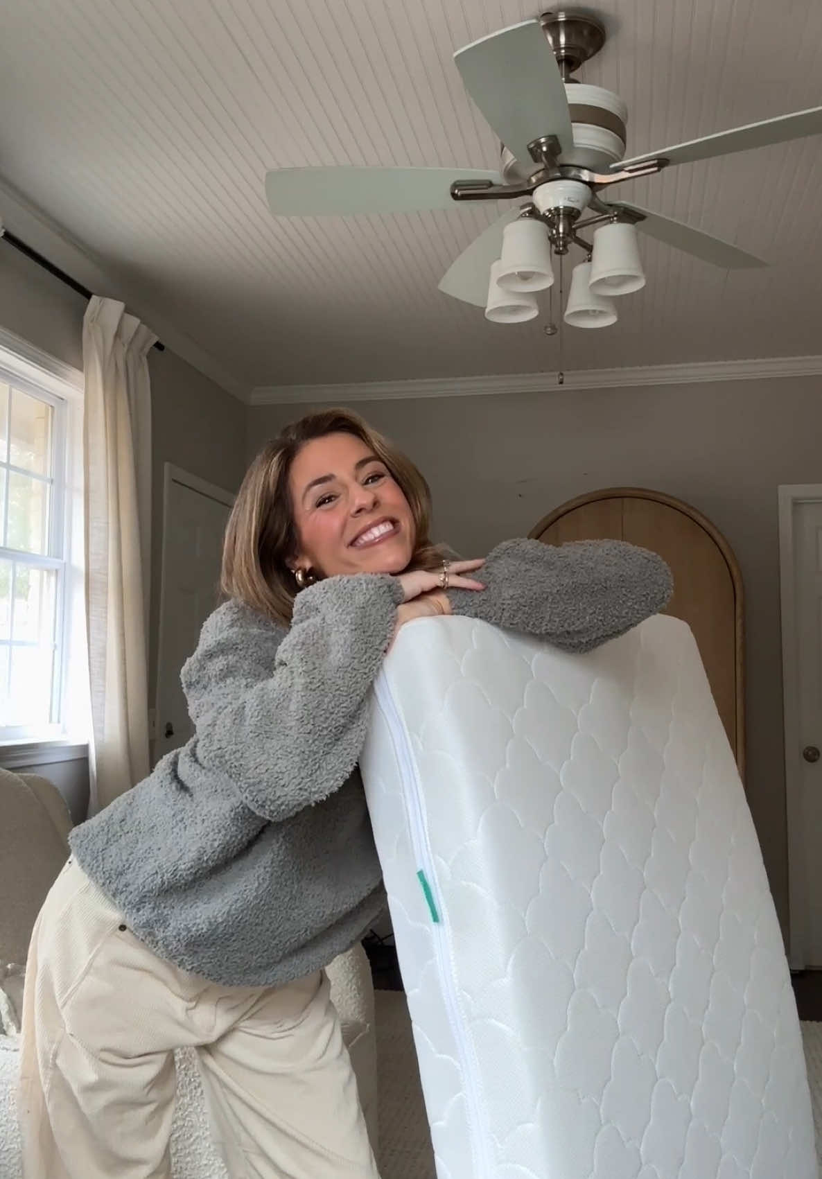 I know I’ll sleep better having this mattress and for that I’m thankful 🌙🙌🏼 use code FULL140 for $40 off site wide (min purchase of $200, exclusions apply & cannot be combined with other offers) @Newton Baby  #newtonbaby #newtonmattress #cribmattress #babymattress #pregnanttiktok 