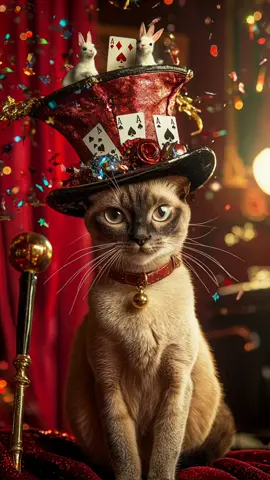 Outstanding cute magician cat and his rabbits 🐈🪄🔮🐇 Magnificent 🤩🥰😍 #kitten #kittens #kittensoftiktok #catsoftiktok #cutecat #ai #catlovers #catlover #trendingvideo #viralvideos #PetsOfTikTok #cuteanimals #recommendations 