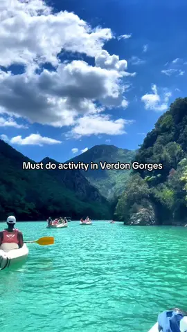 Add this to your itinerary if you’re visiting South of France! Verdon Gorge is a river canyon in southeastern France. You can rent a kayak, canoe, or boat, or even hike around the area. We booked through Verdon Canoe and hired 2 two-seaters and 1 one-seater kayak. #kayak #canoe #verdongorge #southoffrance #southoffrance🇫🇷 #traveltiktok #tiktoktravel 