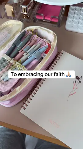 May god embrace me and guide me on this journey. But also, this journaling kit is PRECIOUS. #journaling #journalingbible #biblejournaling #biblejournal #journalingsupplies #pens #highlighters #stickers #journal 