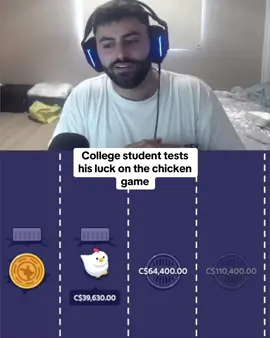 College student tests his luck on the chicken game #kickstreaming