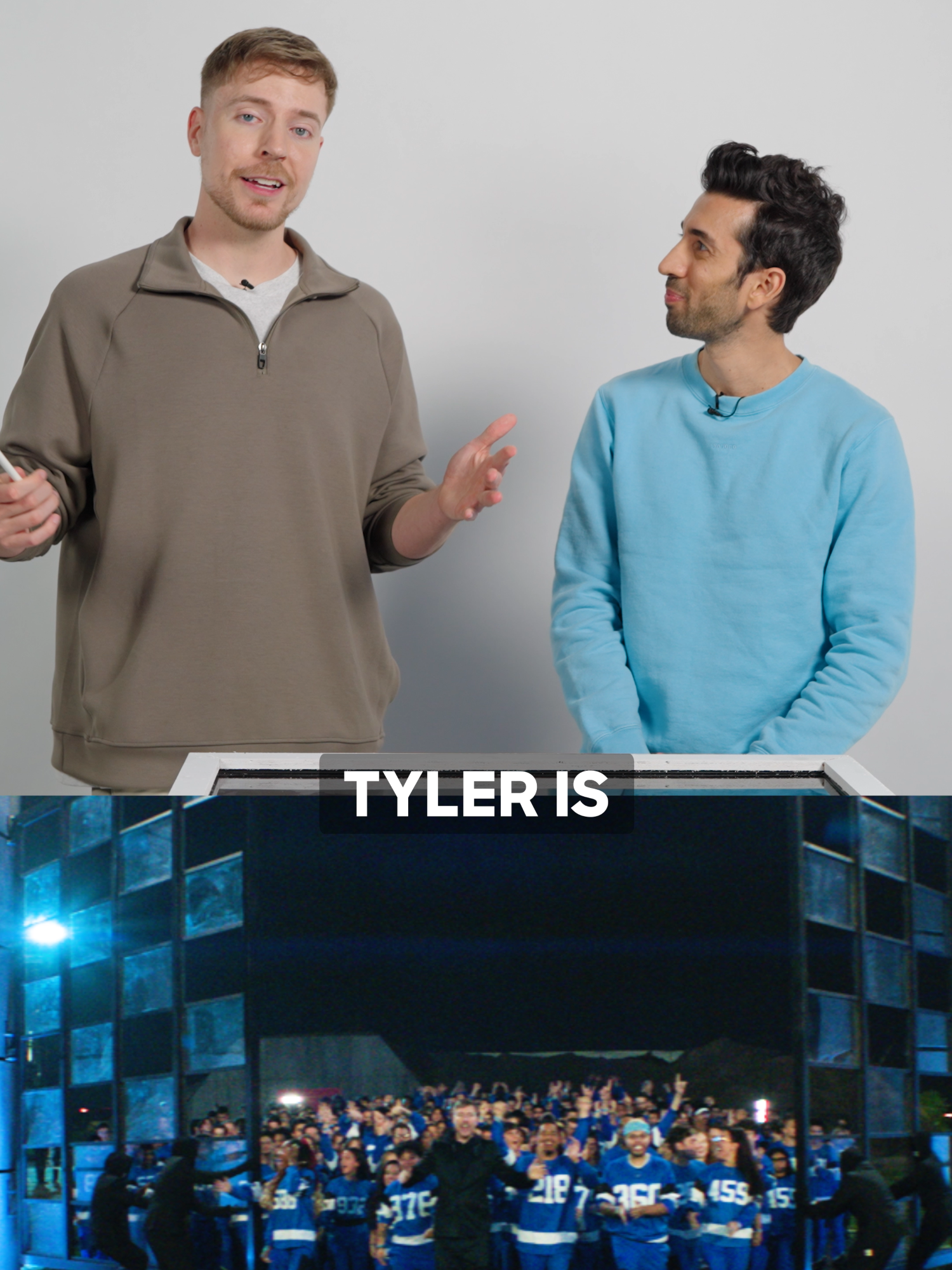 One of the coolest parts of going BTS of @beastgamesonprime was seeing how involved Tyler Conklin and Sean Klitzner were in directing the action on set. Down to the smallest detail. Here’s an example @mrbeast shared during our breakdown video on YT 🔥 Watch the full breakdown in my bio. #MrBeast #Beastgames #Creator