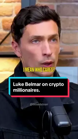 Luke Belmar on crypto millionaires. #fyp #money #millionaire #hardwork #mindset #success #lose #lukebelmar 