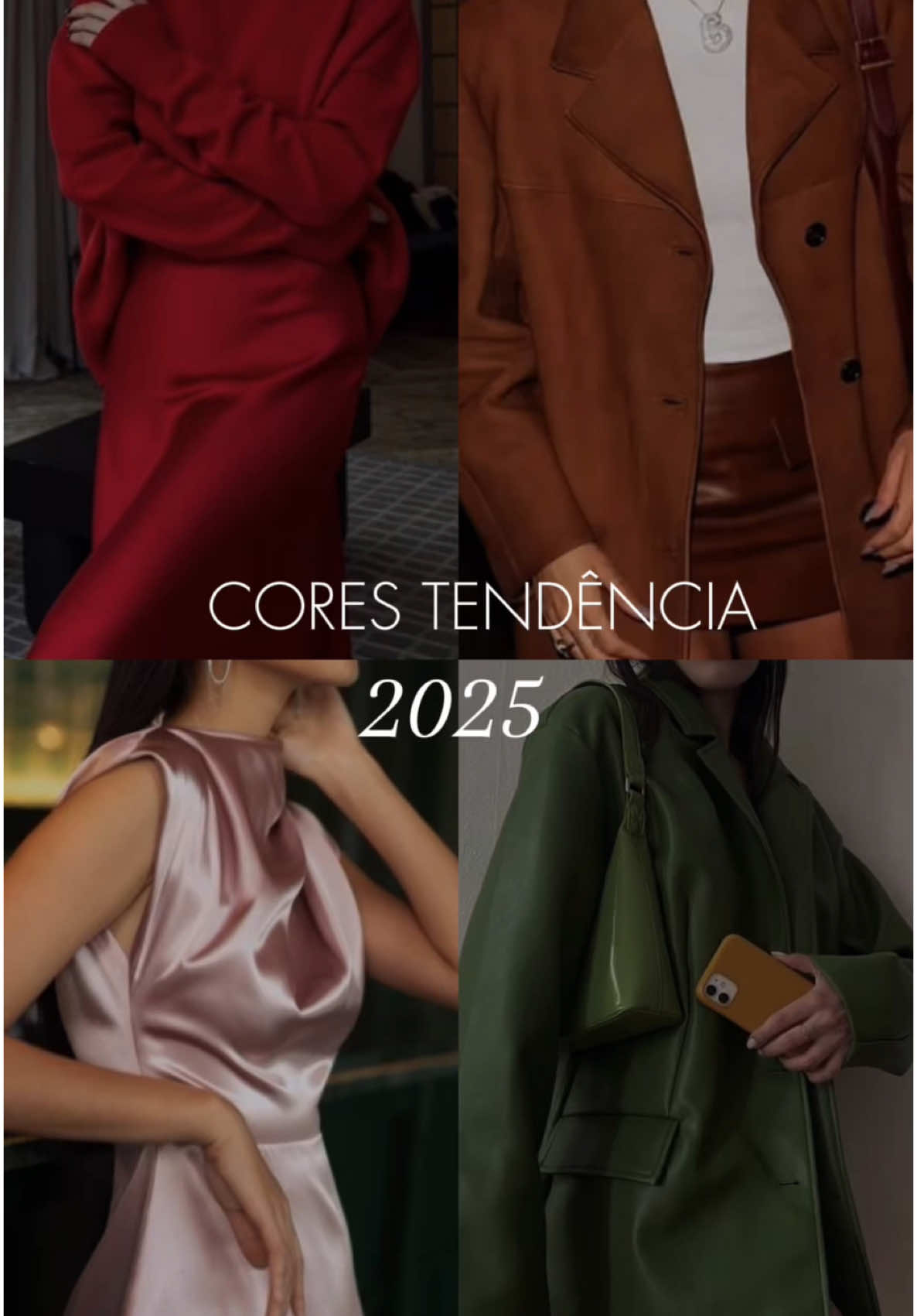 Cores tendência para 2025! Qual a sua favorita? #corestendencia #corestendencia2025  #fashiontrends #fashiontiktok #moda #estilo #fashion #tendenciafashion  