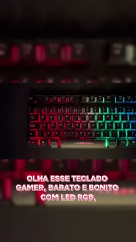 TECLADO GAMER SEMI MECÂNICO COM LED RGB 📌 LINK NO PERFIL!!! #teclado #tecladogamer #tecladogamersemimecanico #tecladocomled #shopee #shopeebrasil