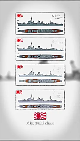 Kapal perusak kelas Akatsuki (暁型駆逐艦, Akatsuki-gata kuchikukan) adalah sebuah kelas kapal perusak milik Angkatan Laut Kekaisaran Jepang yang terdiri dari empat kapal. berdasarkan kebanyakan sumber, mereka dianggap sebagai sub-kelas dari Kapal perusak kelas-Fubuki, kemungkinan besar karena Angkatan Laut Kekaisaran Jepang sendiri merahasiakan pengembangan kapal kelas ini, dan tidak pernah secara resmi menyatakan keempat kapal perusak ini sebagai kelas tersendiri.#ijnakatsuki #ijnhibiki #ijnikazuchi #ijninazuma #kancolle1944 #kancolleedit #alutsista #fyp #fyppppppppppppppppppppppp 