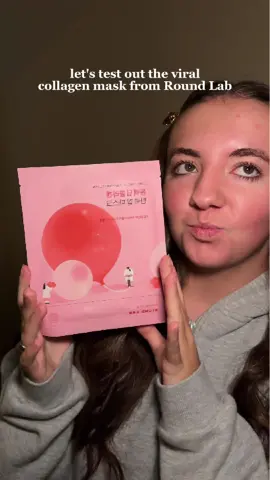 my skin has never felt better! @ROUND LAB #koreaskincare #kbeautyskincare #skintok #collagenmask #redcollagenmask #roundlab #fypシ #skincareroutine #collagenmask 