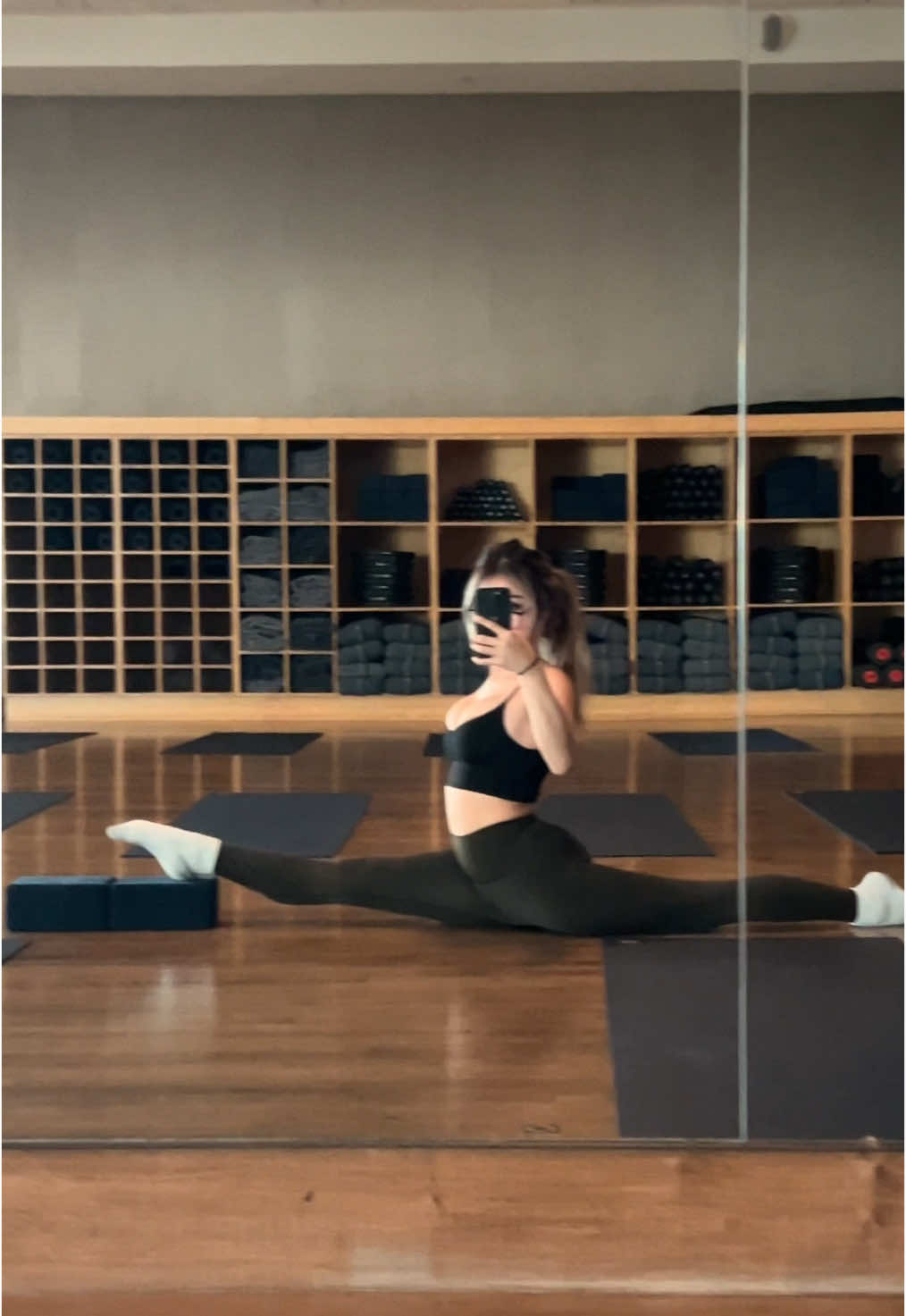 mirror line got in the way #stretching #stretches #flexibility #splits 