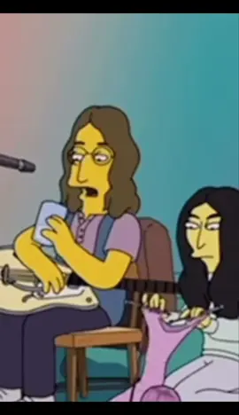 Two clips:  The Simpsons, Season 35, episode 4 & rehearsal clip of “Get Back”.  #fyp #thebeatles 