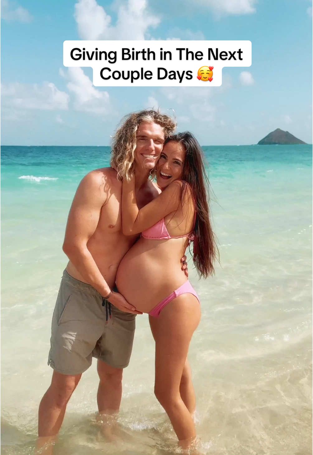 Baby name hint in this video:) drop your guesses below unless you already know it 😉 josh & I moved down to be closer to the hospital this past weekend because my doctors didn’t want us to be such a far drive away with my complications! This beach down here is not a bad spot to chill while waiting for baby girl 🩵 doctors orders right ;)  #9monthspregnant #37weekspregnant #babygirl 