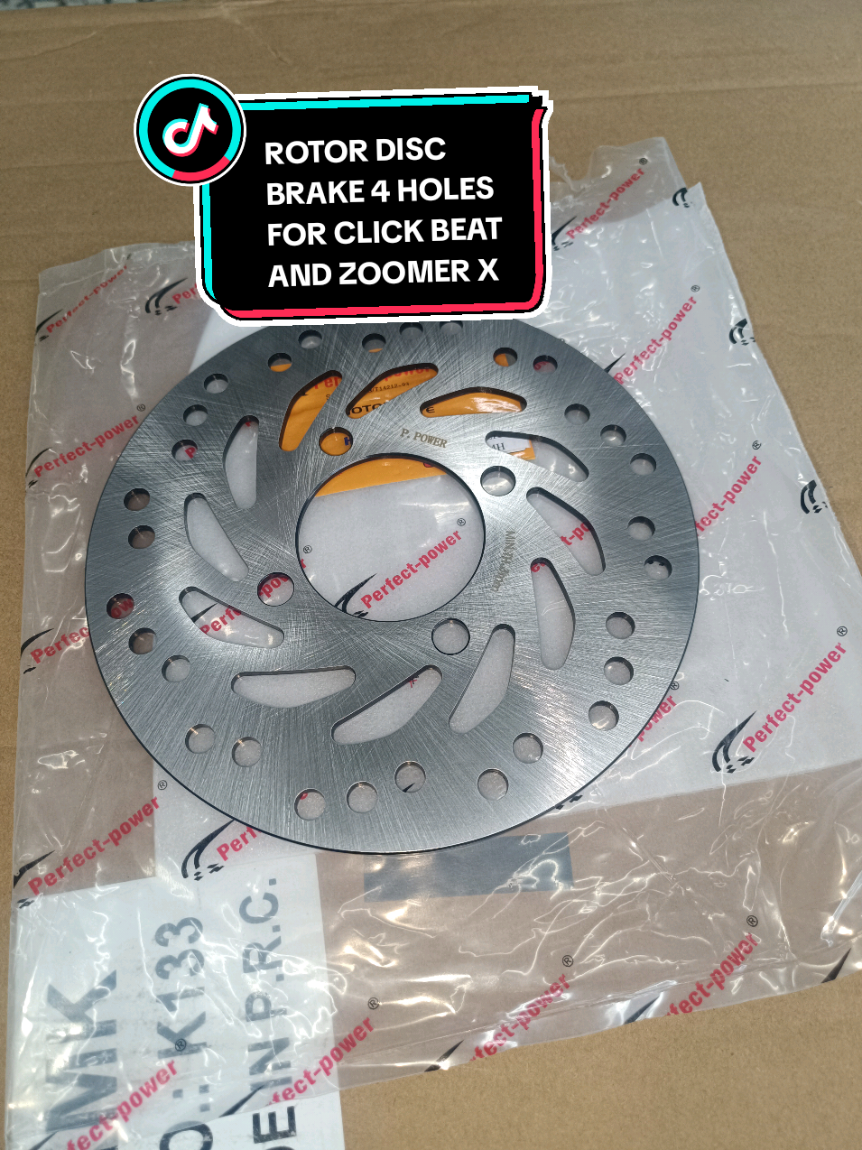 PERFECT POWER BRAND DISC PLATE 4 HOLES FOR HONDA CLICK BEAT ZOOMER X  #discbrake #disc #rotor #DISCPLATECLICK #motorcycleaccessories #motoraccessories #discbrake #motorcycleaccessories #motorcycletiktok #motorcyclesoftiktok #trending 