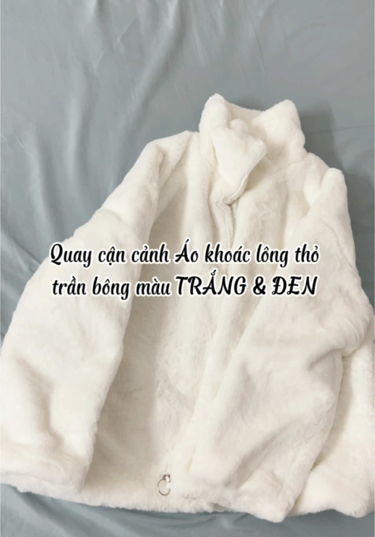 Áo khoác lông thỏ xịn xò ..#thoitrang #xuhuong #thoitrangnu #aolongtho #aokhoaclongtho 