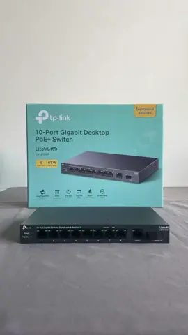 Switch TP-Link LS1210GP 8Port POE Gigabit #TPLink #SwitchPOE #GigabitSwitch #SwitchGigabit #POESwitch #Switch8Port #SwitchTPLink #LS1210GP #OfficeSetup #TechUpgrade #EthernetSwitch #jaringan #Networking #MegatronikNetworkSystem #Megatronikyogya #MegatronikDistributor 