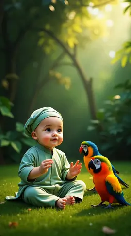 kalma Shareef reciting by cute baby #parrots #kalmashareef #islamic_video #cutebaby #unfreezemyacount 