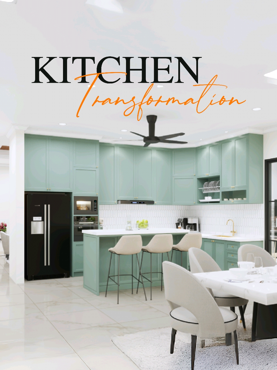 Modern Kitchen Transformation! Nak kitchen yg macam ni? DM saja kami.  #2025 #RekaanDalaman #RumahImpian #HiasanRumah #GlowUp #alorsetar #shahnazinterior #fyp #renovation #renovationproject #homemakeover #fypシ゚ 