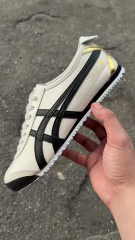 Onitsuka Tiger Mexico 66 Cream/Black Gold ⚱️                                    - For orders and Inquiries, Visit us on Facebook and Instagram! Instagram: @theshoeemporium27 Facebook: The Shoe Emporium  #fyp #foryou #sneakers #onitsukatiger 