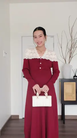 Rinh đầm đỏ diện tết nha các mẹ uiii #vtvcab #LearnOnTikTok #fyp #thoitrang 