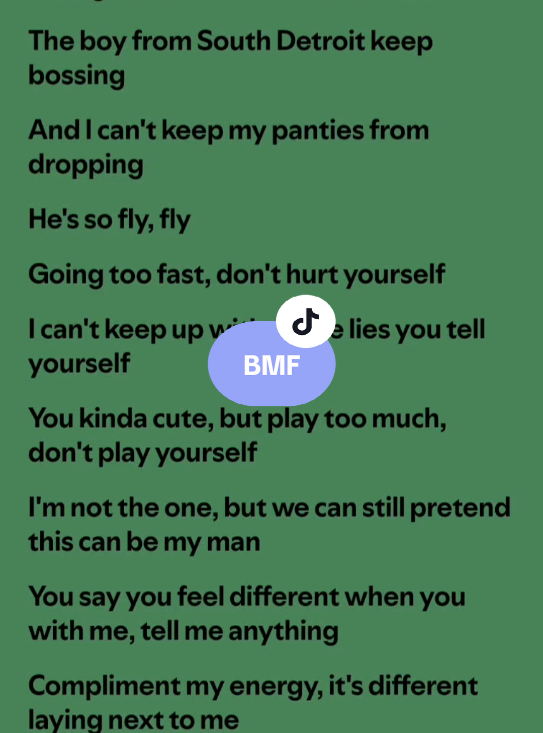 BMF🎶 by: SZA #bmf #sza #lyrics #spotify #kantakamuna🎤🎶 #oooooomerr_ #fyp 