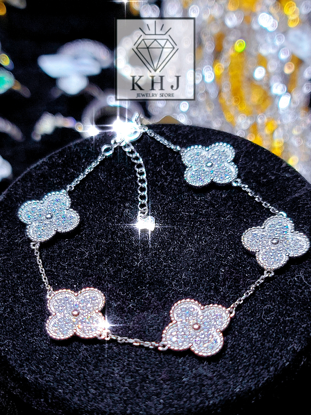 Lắc Tay Cỏ 4 Lá Full Đá CZ Bạc Ý S925 Cao Cấp #xuhuongtiktok #bacitaly925   #trangsucbaccaocap #kimhienjewelrykhj #kimhienjewelry #khj #tiktokviral #trangsuconline
