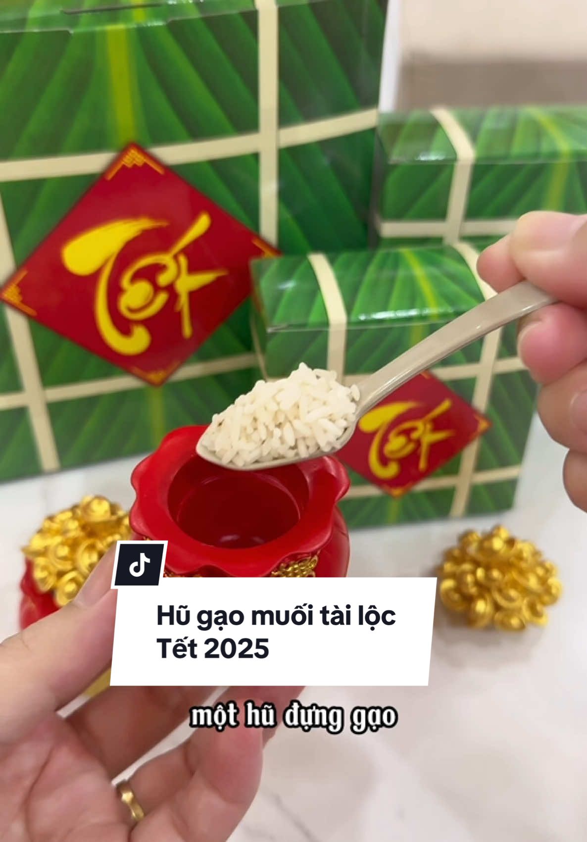 Hũ đựng gạo muối tài lộc 2025 Tết này cần có nha mọi người ơi #hugaomuoitailoc #tet #mepepssi #xuhuong 