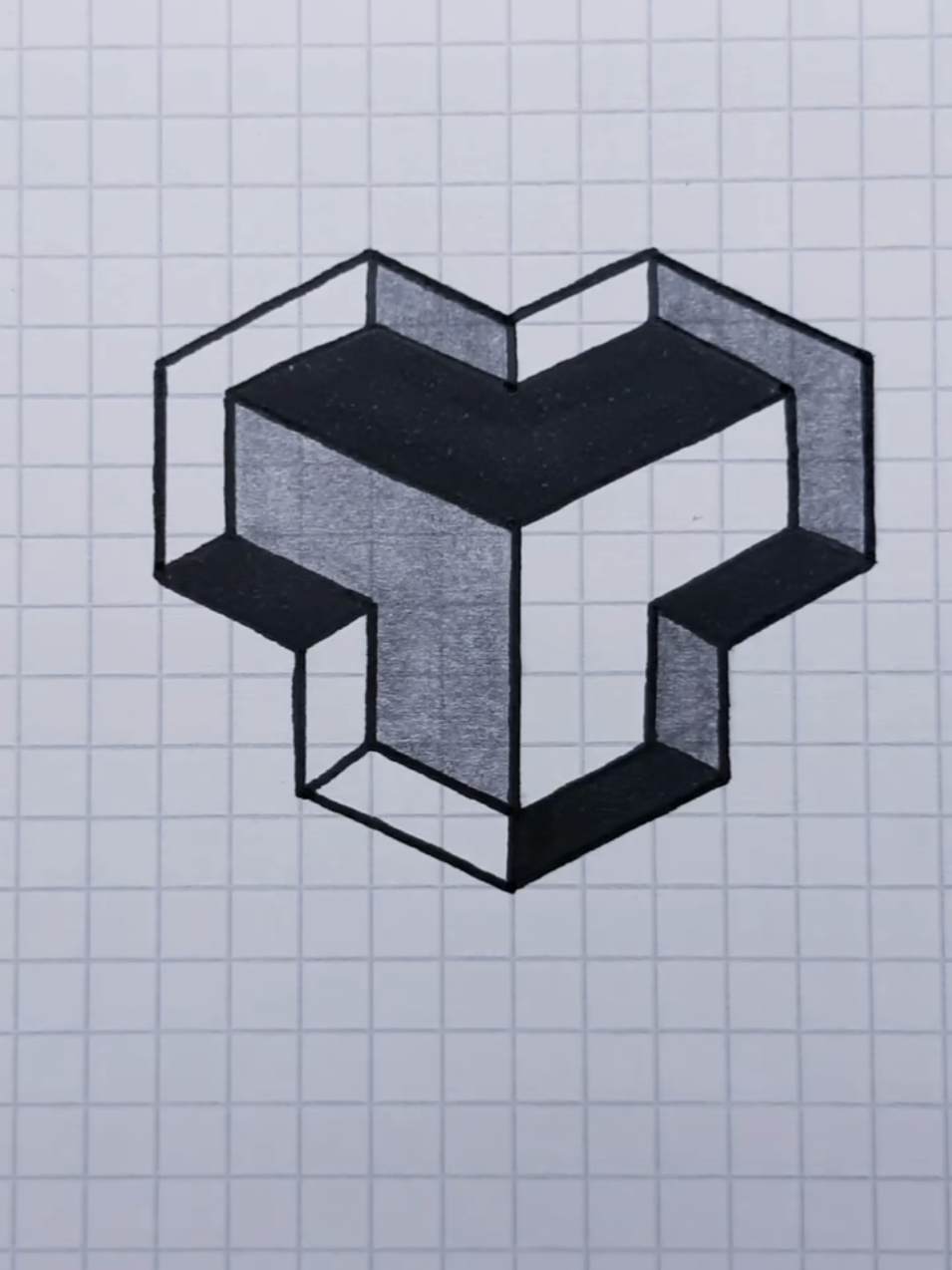 Dibujo 3D ilusión #musica #techtok #cubo #germany #boceto #viral_video #ilusionoptica #pintura #drawings #8 #india #seguidores 