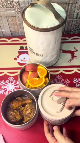 Ang sarap gamitin ng lunch box nato! #insulatedlunchbox #microwavable #stainlessSteel #thermalbag #insulated 