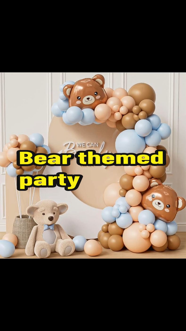 98pcs Bear Balloon Garland Arch Kit  #fypシ #fypシ゚viral #bearthemedparty 