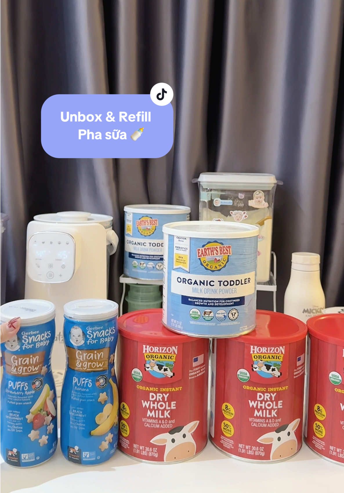 Buổi tối chill chill unbox refill sữa & pha sữa cho emDâuiu 🍼💝🍓 #dailyvlog #unboxing #refill #sua #chobe #phasuachobe #mebimsua #emdaumini #trending #xuhuong #tiktok #fyp #xybca 