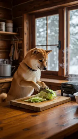 初料理はたこ焼き作りに挑戦🐙 #dog #cute #aidog #sibainudog 