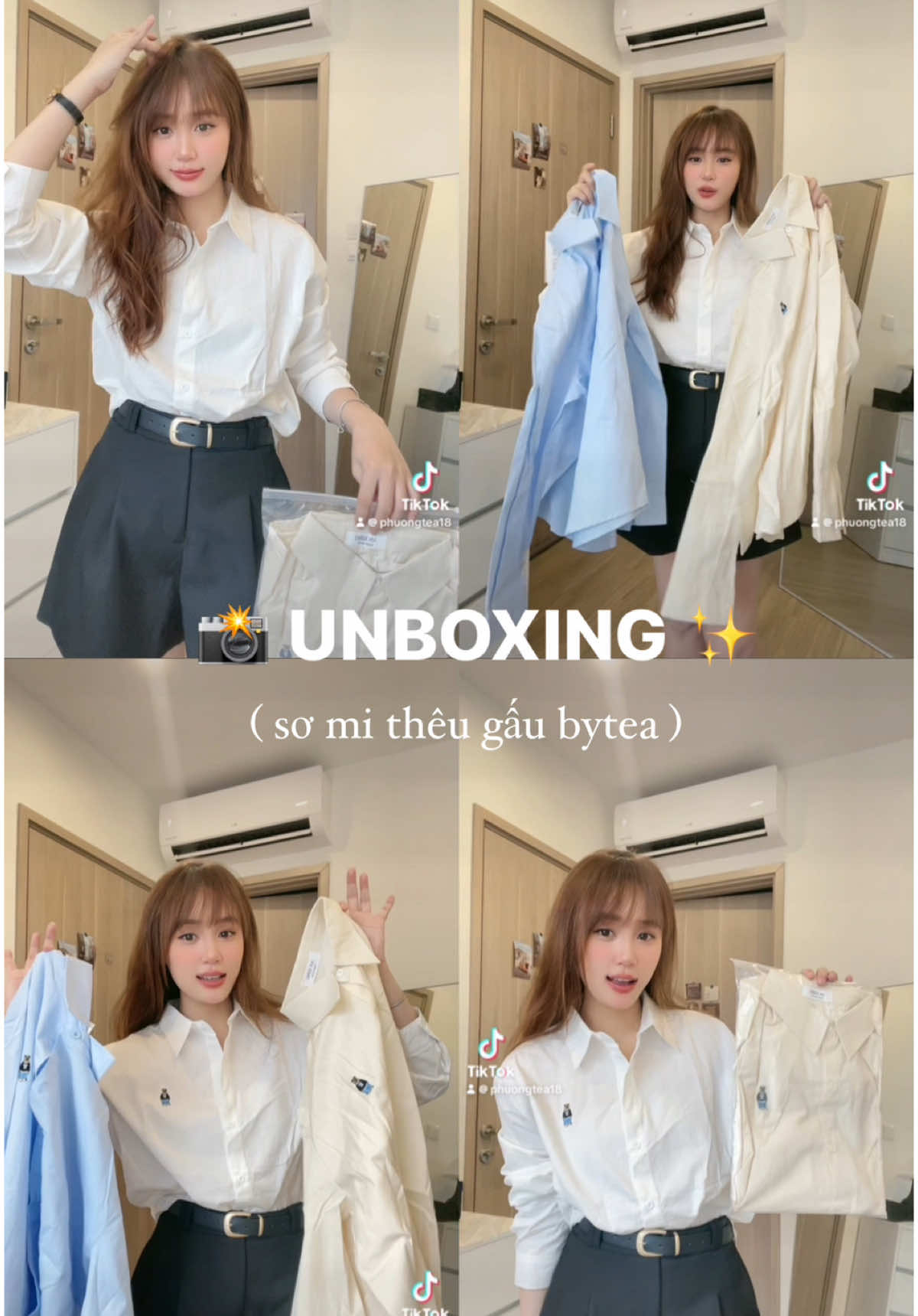 Sơ mi thêu gấu mới về các nàng ơi 🤍🤍 #xuhuong #trending #byteaclothing 