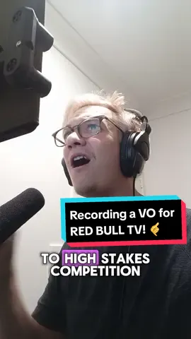 Tonight I recorded a VO for Red Bull TV! Keep an ear out for my voice when you're next watching! 🤙 #redbull #redbulltv #voiceover #australianvoiceover 