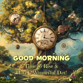 Good Morning!!! Time to Rise & Have a Wonderful Day!!! ☀️🥰☀️☕️ #goodmorning #wonderfulday #RiseAndShine #treeoftime 