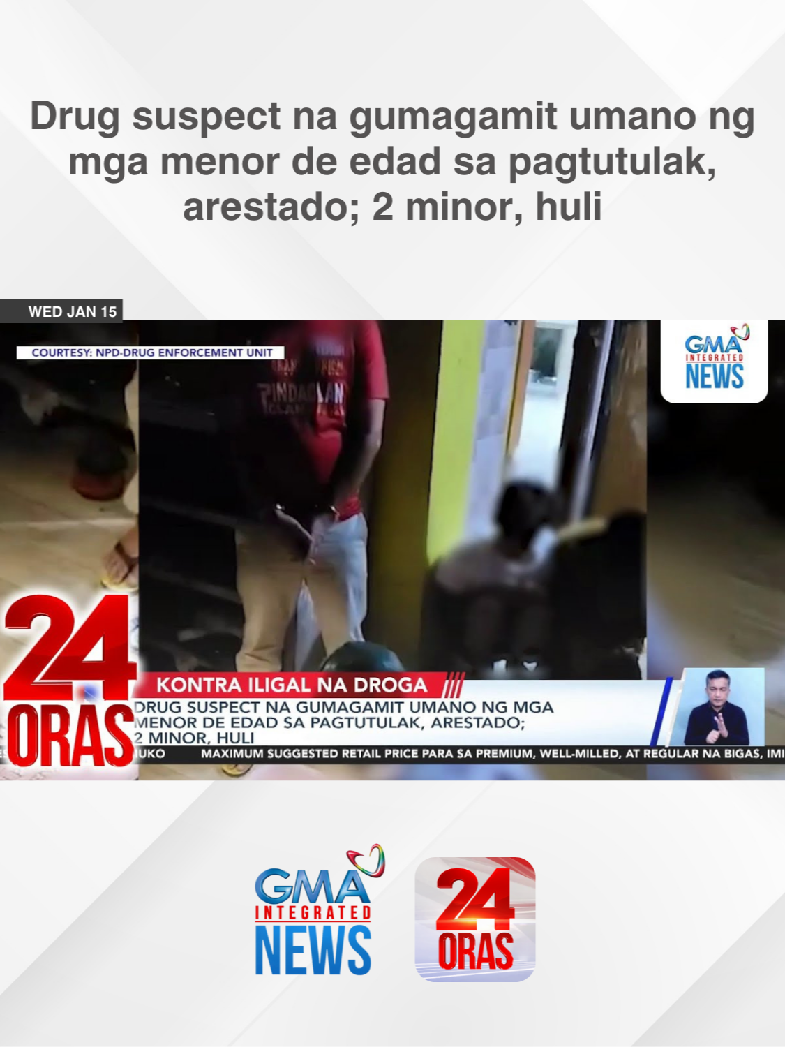 Tiklo sa Caloocan ang umano’y tulak ng ilegal na droga na gumagamit ng mga menor de edad sa kaniyang operasyon. Nakuha sa kaniya ang halos P5-M halaga ng shabu. | 24 Oras #BreakingNewsPH #GMAIntegratedNews #24Oras