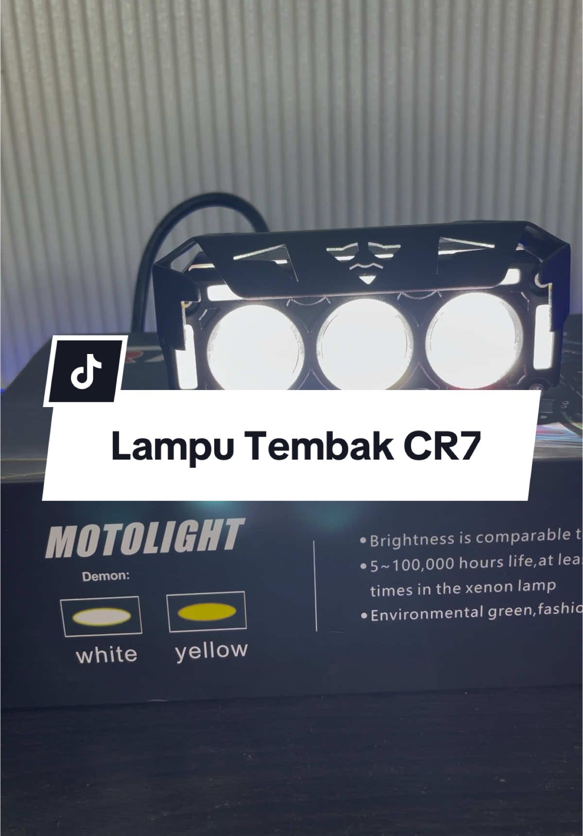CR7 Lampu Tembak 3 Mata D53 #lamputembak #cr7 #lampumobil #lampumotor 